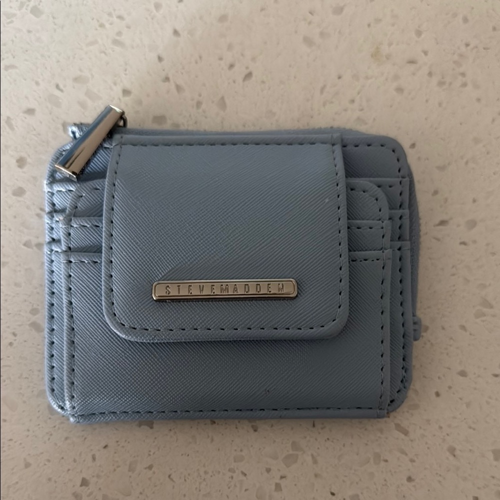 Steve Madden Light Blue Card Wallet